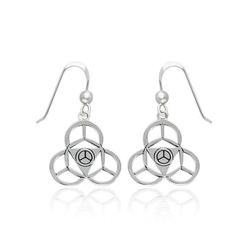 Mandala Sterling Silver Earrings TER1394 - Jewelry